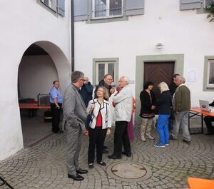 v.l.Stadtverbandsvorsitzender Dr. Ulrich Klauck mit Evelyne Gebhardt